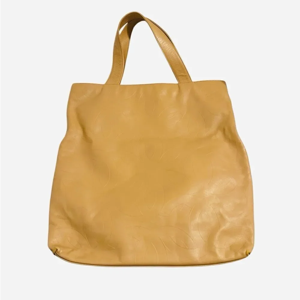 CHANEL Tan Tote Bag with Spacious Design